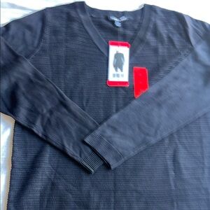 Hilary Radley Black V-Neck Jacket